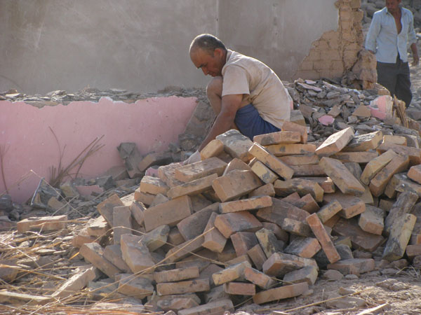 Kashgar, China - Destruction of Old Town