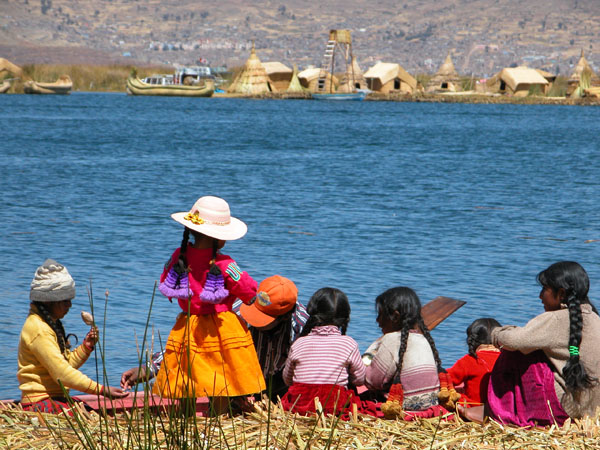 Icecream Vendor for the Lake Titicaca Floating Islands, Peru