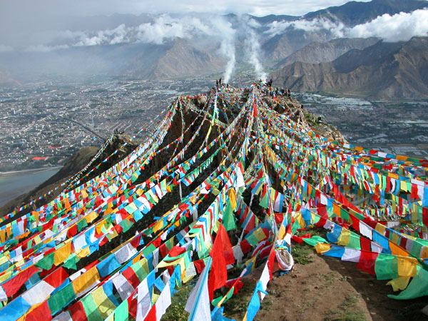 Celebration on Bumpo Ri Near Lhasa, Tibet