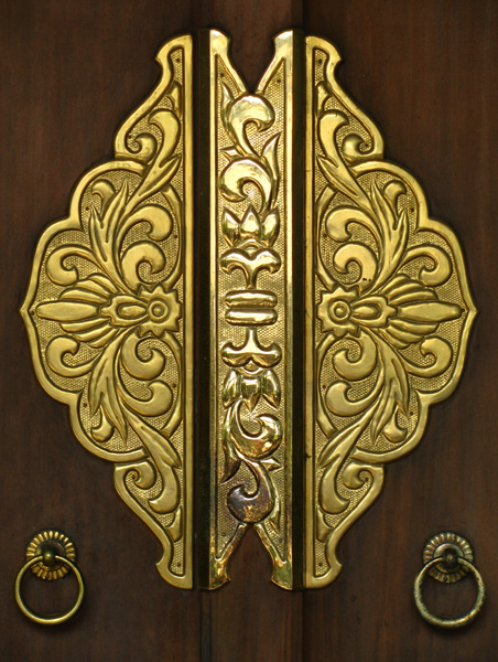 Temple Door Detail in Takayama, Japan